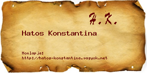 Hatos Konstantina névjegykártya